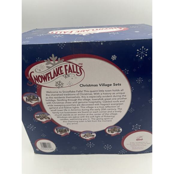 Snowflake Falls Christmas Village 8 Piece Lighted Toy Castle Set. - Picture 9 of 12